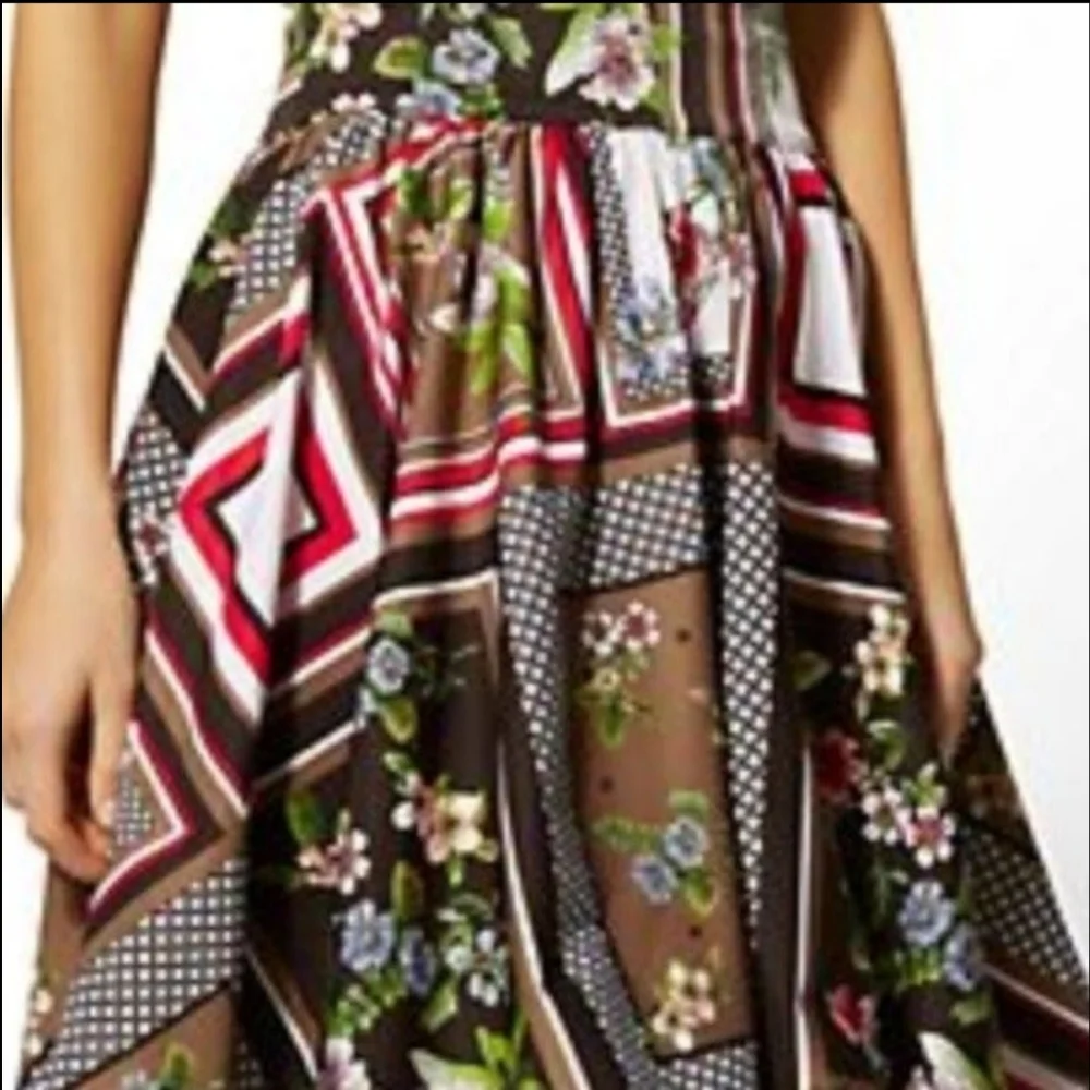 Mixed print hi lo bubble skirt🆕️
